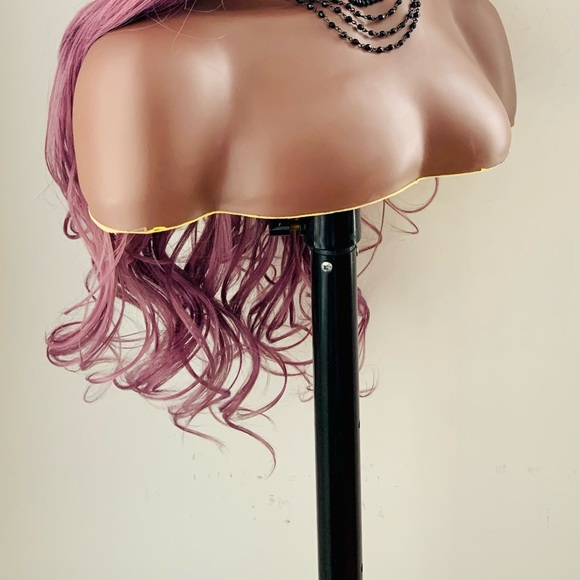 28” Premium Fiber Plum Color Versatile 4x4 Lace Front Wig 💜 - Picture 10 of 13